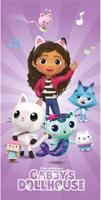 Gabby&apos;s Dollhouse strandlaken paars 70 x 140 cm Katoen