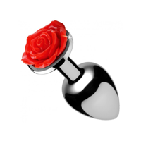 XR Brands Red Rose - Butt Plug - Large - thumbnail