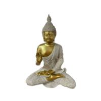 Zandsteen & Goud Effect Thaise Boeddha Meditatie