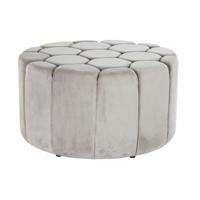 Voetensteun DKD Home Decor Beige Polyester Hout MDF (86 x 86 x 48 cm)