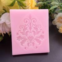 5 stuks Europese stijl kantpatroon fondant silicone schimmel DIY chocolade taart decoratie schimmel bakken tools (roze)