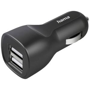 Hama USB-oplader 12 W Auto, Vrachtwagen Uitgangsstroom (max.) 2400 mA Aantal uitgangen: 2 x USB-A