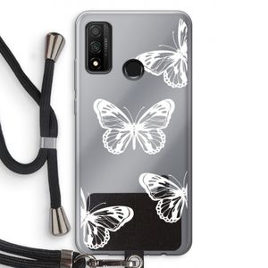 White butterfly: Huawei P Smart (2020) Transparant Hoesje met koord