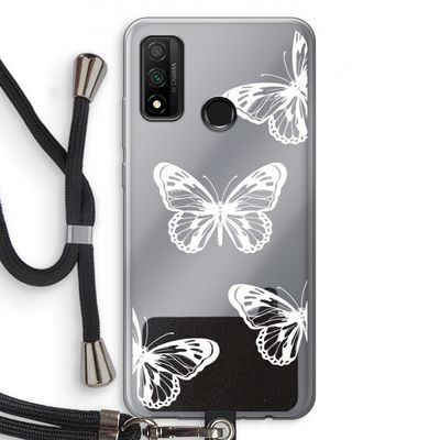 White butterfly: Huawei P Smart (2020) Transparant Hoesje met koord
