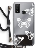 White butterfly: Huawei P Smart (2020) Transparant Hoesje met koord