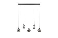 Haluta Industriële Hanglamp - Glazen Hanglamp - 5-lichts - E27 - Smoke Glas