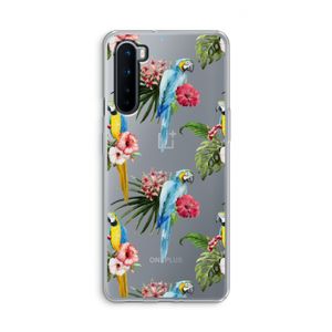 Kleurrijke papegaaien: OnePlus Nord Transparant Hoesje