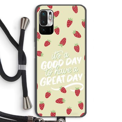 Don't forget to have a great day: Xiaomi Redmi Note 10 5G Transparant Hoesje met koord