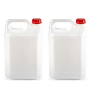 Jerrycan voor water/vloeistoffen - 2x - 5 liter - Kunststof - met draaidop - 13 x 18 x 29 cm
