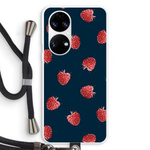 Framboosjes: Huawei P50 Transparant Hoesje met koord