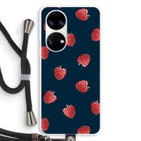Framboosjes: Huawei P50 Transparant Hoesje met koord