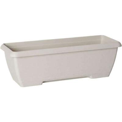 Jardiniere - GARDEN ID Teramo - Wit 60 cm - Duurzaamheid - Geïntegreerde waterreserve - Gerecycled en 100% recyclebaar - Volume voor planten