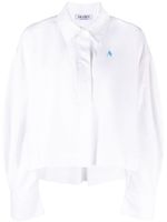 The Attico logo-print poplin shirt - Blanc