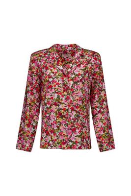 Minka flower blazer blouse - multi color - 13680