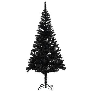 VidaXL Kunstkerstboom met standaard 240 cm pvc zwart