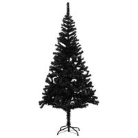 VidaXL Kunstkerstboom met standaard 240 cm pvc zwart