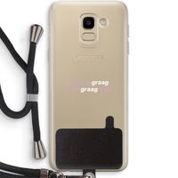 uzelf graag zien: Samsung Galaxy J6 (2018) Transparant Hoesje met koord