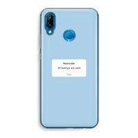 Reminder: Huawei P20 Lite Transparant Hoesje Reminder: Huawei P20 Lite Transparant Hoesje