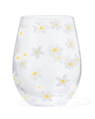 HEMA Drinkglas 550ml bloemen