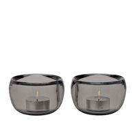 Stelton Ora Waxinelichthouder 9 cm Smoke, per 2