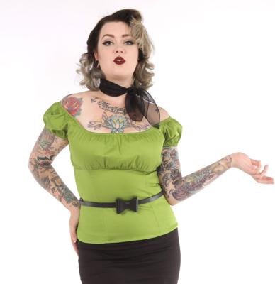 Spanish Peasant Top, Olive-S | 49% korting Spanish Peasant Top, Olive-S | 49% korting