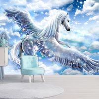 Fotobehang - Pegasus ( Blauw ), premium print vliesbehang - thumbnail