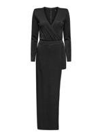 Only Onlrich L/s V-neck Glitter Romper Jrs 15333854 T-shirt Lange Mouw Black Black Glitter
