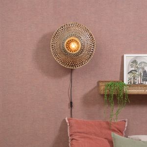 GOOD&MOJO Wandlamp 'Bali' Small, Bamboe, kleur Naturel