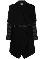 Moncler manteau en laine mélangées - Noir