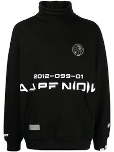 AAPE BY *A BATHING APE® sweat imprimé à col montant - Noir