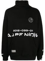 AAPE BY *A BATHING APE® sweat imprimé à col montant - Noir - thumbnail