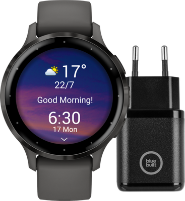Garmin Venu 3S Zwart/Grijs + BlueBuilt Oplader