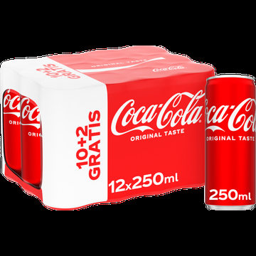 CocaCola Original Taste 10+2 Gratis 12 x 250 ml bij Jumbo