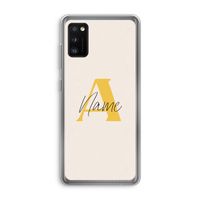 Amber Script: Samsung Galaxy A41 Transparant Hoesje Amber Script: Samsung Galaxy A41 Transparant Hoesje