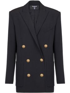 Balmain blazer en laine à boutonnière croisée - Noir