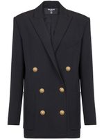 Balmain double-breasted wool blazer - Noir