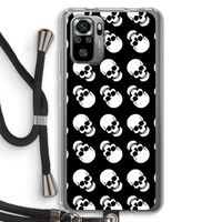 Musketon Skulls: Xiaomi Redmi Note 10S Transparant Hoesje met koord