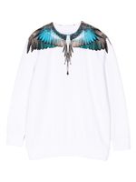 Marcelo Burlon County Of Milan Kids sweat en coton mélangé à imprimé Wings - Blanc - thumbnail