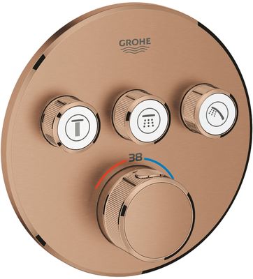 Grohe Grohtherm Smartcontrol Afbouwdeel Thermostaat Warm Sunset Geborsteld