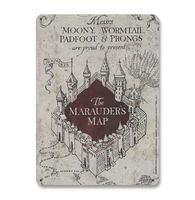 Harry Potter Tin Sign Marauders Map 15 x 21 cm - thumbnail