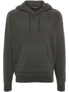 TOM FORD hoodie en coton à lien de resserrage - Gris