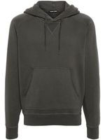 TOM FORD hoodie en coton à lien de resserrage - Gris