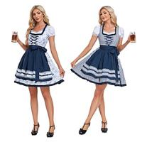 Carnaval Oktoberfest bier Kostuum Jurken Dirndl Oktoberfest / bier Duits München Weiden Dames Doek in traditionele stijl Lightinthebox