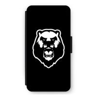 Angry Bear (black): iPhone 11 Flip Hoesje