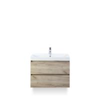 Maxx XL Badmeubelset 80 cm - Craft Oak - Wastafel Just 1 kraangat