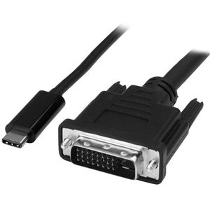 StarTech.com 1 m USB-C naar DVI kabel 1920x1200 zwart