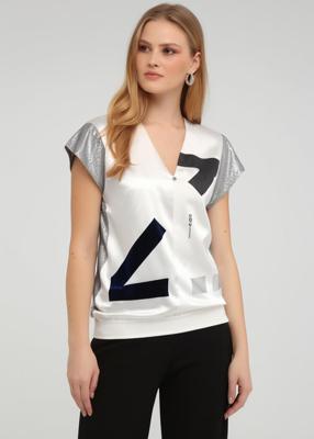 Zip73 Top 2-half Z25/305/03/111 T-shirt Korte Mouw 111 Off-white