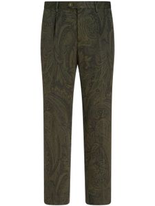 ETRO pantalon droit à motif cachemire - Vert