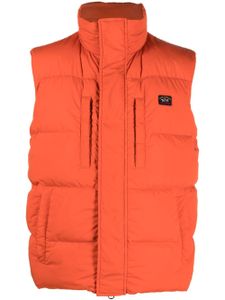 Paul & Shark gilet matelassé à patch logo - Orange