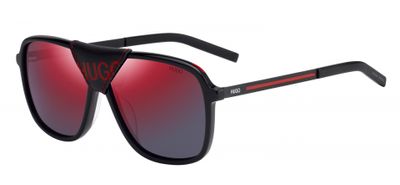 Hugo Boss zonnebril 1090/S heren cat. 3 rechthoekig zwart/rood Hugo Boss zonnebril 1090/S heren cat. 3 rechthoekig zwart/rood